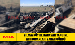 YILMAZKÖY’DE KARAVAN YANGINI: ARI KOVANLARI ZARAR GÖRDÜ