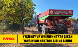 YEŞİLKÖY VE YENİERENKÖY’DE ÇIKAN YANGINLAR KONTROL ALTINA ALINDI