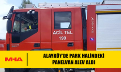 ALAYKÖY’DE PARK HALİNDEKİ PANELVAN ALEV ALDI