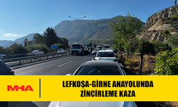 LEFKOŞA-GİRNE ANAYOLUNDA ZİNCİRLEME KAZA