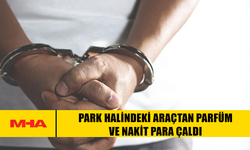 PARK HALİNDEKİ ARAÇTAN PARFÜM VE NAKİT PARA ÇALDI
