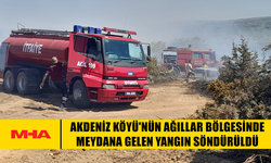 AKDENİZ KÖYÜ'NDE MEYDANA GELEN YANGIN SÖNDÜRÜLDÜ