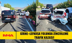 GİRNE–LEFKOŞA YOLUNDA ZİNCİRLEME TRAFİK KAZASI!