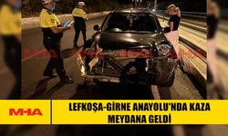 LEFKOŞA-GİRNE ANAYOLU'NDA KAZA MEYDANA GELDİ