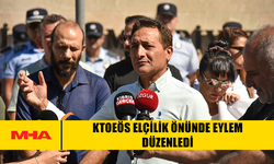 KTOEÖS ELÇİLİK ÖNÜNDE EYLEM DÜZENLEDİ