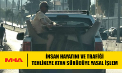 İNSAN HAYATINI VE TRAFİK GÜVENLİĞİNİ TEHLİKEYE ATAN SÜRÜCÜ RAPOR EDİLDİ