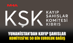 YUNANİSTAN’DAN KAYIP ŞAHISLAR KOMİTESİ’NE 50 BİN EUROLUK BAĞIŞ