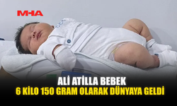 ALİ ATİLLA BEBEK, 6 KİLO 150 GRAM OLARAK DÜNYAYA GELDİ