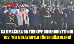 GAZİMAĞUSA’DA TÜRKİYE CUMHURİYETİ’NİN 102. YILI KUTLANDI