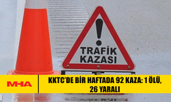 KKTC’DE BİR HAFTADA 92 KAZA: 1 ÖLÜ, 26 YARALI
