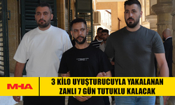3 KİLO UY*ŞTURUCUYLA YAKALANAN ZANLI 7 GÜN TUTUKLU KALACAK