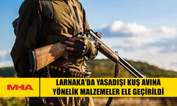 LARNAKA’DA YASADIŞI KUŞ AVINA YÖNELİK MALZEMELER ELE GEÇİRİLDİ