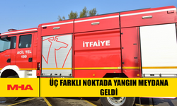 ÜÇ FARKLI NOKTADA YANGIN MEYDANA GELDİ
