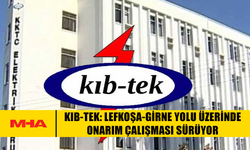 KIB-TEK: LEFKOŞA-GİRNE YOLU ÜZERİNDE ONARIM ÇALIŞMASI SÜRÜYOR