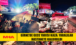 GİRNE’DE GECE YARISI KAZA: YARALILAR HASTANEYE KALDIRILDI