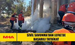 SİVİL SAVUNMA’DAN LEFKE’DE BAŞARILI TATBİKAT