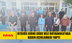 KTOEÖS GİRNE OĞUZ VELİ ORTAOKULU’NDA BASIN AÇIKLAMASI YAPTI