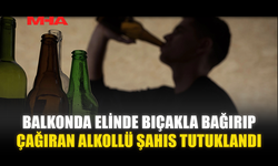 BALKONDA ELİNDE BIÇAKLA BAĞIRIP ÇAĞIRAN ŞAHIS TUTUKLANDI