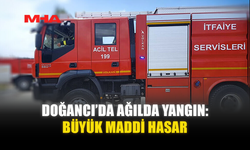 DOĞANCI’DA AĞILDA YANGIN: BÜYÜK MADDİ HASAR