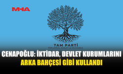 CENAPOĞLU: İKTİDAR, DEVLET KURUMLARINI ARKA BAHÇESİ GİBİ KULLANDI