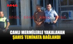 CANLI MERMİLERLE YAKALANAN ŞAHIS TEMİNATA BAĞLANDI
