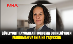GÜZELYURT HAYVANLARI KORUMA DERNEĞİ'NDEN ERHÜRMAN VE EKİBİNE TEŞEKKÜR