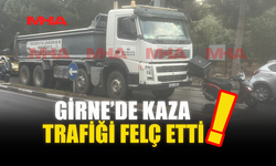 GİRNE’DE KAZA TRAFİĞİ FELÇ ETTİ