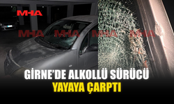 GİRNE’DE ALKOLLÜ SÜRÜCÜ YAYAYA ÇARPTI