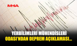 YERBİLİMLERİ MÜHENDİSLERİ ODASI’NDAN DEPREM AÇIKLAMASI...