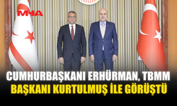 CUMHURBAŞKANI ERHÜRMAN, TBMM BAŞKANI KURTULMUŞ İLE GÖRÜŞTÜ