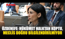 ÖZDENEFE: HÜKÜMET HALKTAN KOPTU, MECLİS DOĞRU BİLGİLENDİRİLMİYOR