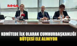 KOMİTEDE İLK OLARAK CUMHURBAŞKANLIĞI BÜTÇESİ ELE ALINIYOR