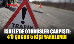 İSKELE’DE OTOBÜSLER ÇARPIŞTI: 5 KİŞİ YARALANDI