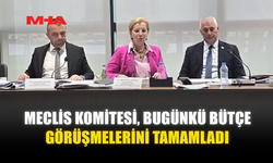 MECLİS KOMİTESİ, BUGÜNKÜ BÜTÇE GÖRÜŞMELERİNİ TAMAMLADI