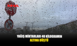YAĞIŞ MİKTARLARI 40 KİLOGRAMIN ALTINA DÜŞTÜ