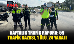 HAFTALIK TRAFİK RAPORU: 59 TRAFİK KAZASI, 1 ÖLÜ, 24 YARALI