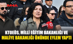 KTOEÖS, MİLLİ EĞİTİM BAKANLIĞI VE MALİYE BAKANLIĞI ÖNÜNDE EYLEM YAPTI