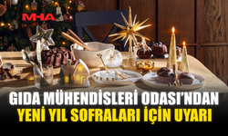 GIDA MÜHENDİSLERİ ODASI’NDAN YENİ YIL SOFRALARI İÇİN UYARI