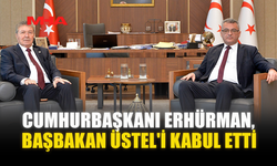 CUMHURBAŞKANI ERHÜRMAN, BAŞBAKAN ÜSTEL'İ KABUL ETTİ