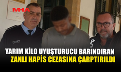 YARIM KİLO UYUŞTURUCU BARINDIRAN ZANLI HAPİS CEZASINA ÇARPTIRILDI
