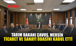 TARIM BAKANI ÇAVUŞ MERSİN TİCARET VE SANAYİ ODASINI KABUL ETTİ