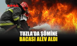 TUZLA’DA ŞÖMİNE BACASI ALEV ALDI