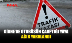 GİRNE’DE OTOBÜSÜN ÇARPTIĞI YAYA AĞIR YARALANDI