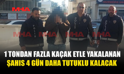 1 TONDAN FAZLA KAÇAK ETLE YAKALANAN ŞAHIS 4 GÜN DAHA TUTUKLU KALACAK