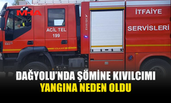 DAĞYOLU’NDA ŞÖMİNE KIVILCIMI YANGINA NEDEN OLDU