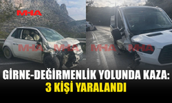 GİRNE-DEĞİRMENLİK YOLUNDA KAZA: 3 KİŞİ YARALANDI