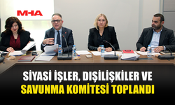 SİYASİ İŞLER, DIŞİLİŞKİLER VE SAVUNMA KOMİTESİ TOPLANDI