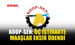 KOOP-SEN: ÜÇ İŞTİRAKTE MAAŞLAR EKSİK ÖDENDİ
