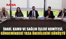 İDARİ, KAMU VE SAĞLIK İŞLERİ KOMİTESİ, GÜNDEMİNDEKİ YASA ÖNERİLERİNİ GÖRÜŞTÜ