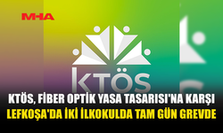 KTÖS, FİBER OPTİK YASA TASARISI'NA KARŞI LEFKOŞA'DA İKİ İLKOKULDA TAM GÜN GREVDE